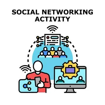 Digital network connecting global users for online collaboration Illustrazione stock