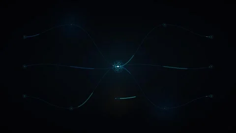 Digital network connection abstract background, with glowing data, nodes an.. Stock Footage 348284209