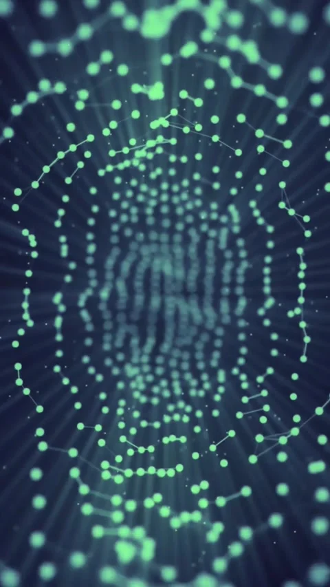 Digital network connection. Abstract green data visualization Stock Footage 339638189