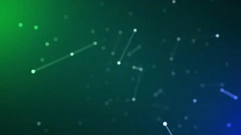 Digital Network Connection Animation With Dots And Lines. 4K Stock Footage 195424759