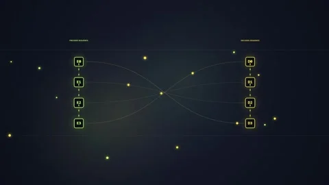 Digital Network Connection Concept, Data Flow, Futuristic Technology, Abstr.. Stock Footage 348412717