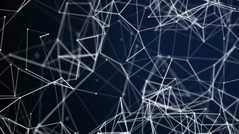 Digital Network Connection With Dots And Lines. Stock Footage 171512563
