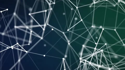 Digital Network Connection With Dots And Lines. Stock Footage 171512597
