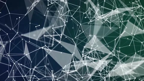 Digital Network Connection With Dots And Lines Animation. Global Communication. Stock Footage 171512599