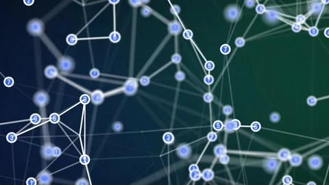 Digital Network Connection With Dots And Lines Animation. Stock Footage 171512602