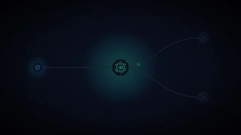 Digital network connection flow: abstract data transfer and cyber communica.. Stock Footage 344861403