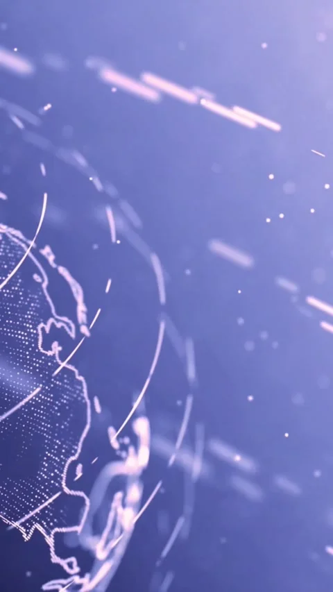 Digital network connection. Global data transmission Stock Footage 339638125