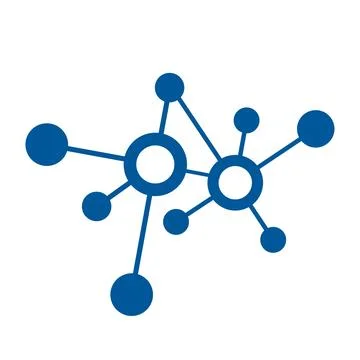 Digital network connection icon and vector logo Illustrazione stock