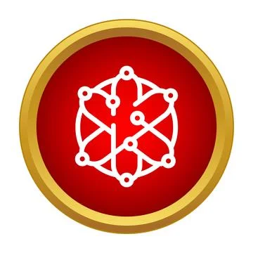 Digital network connection icon representing global technology system Stock Illustration