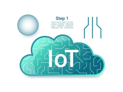 Digital network connection infographic chart design element set Stock Illustration