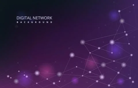 Digital Network Connection Internet Technology Abstract Vector Background 스톡 일러스트