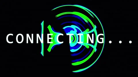 Digital network connection loading bar with abstract circular motion and gl.. Video stock 343474522