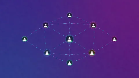 Digital network connection node diagram motion graphic Stock Footage 346544360