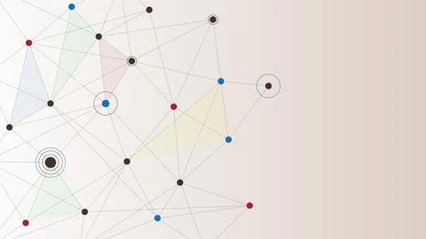 Digital network connection with plexus and connecting dots lines. Stock Illustration