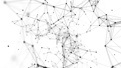 Digital Network Connection Structure Animation with Dots And Lines.  Stock Footage 236680147