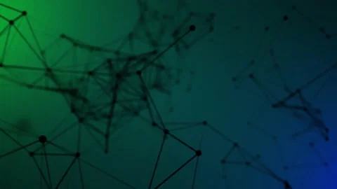 Digital Network Connection Structure Animation with Dots And Lines.  Stock Footage 236680163