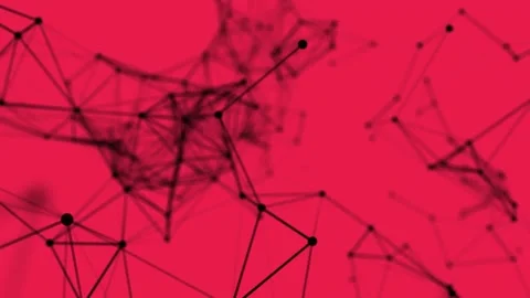 Digital Network Connection Structure Animation with Dots And Lines.  Stock Footage 236680195