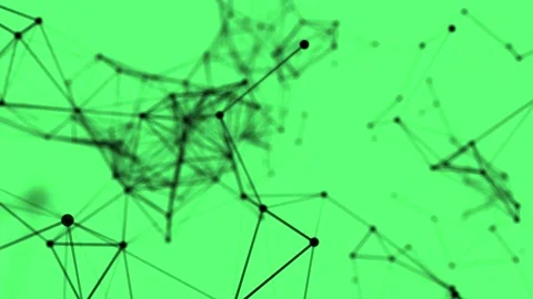 Digital Network Connection Structure Animation with Dots And Lines.  Stock Footage 236680204