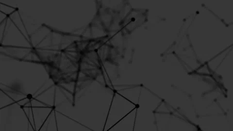 Digital Network Connection Structure Animation with Dots And Lines.  Stock Footage 236680209