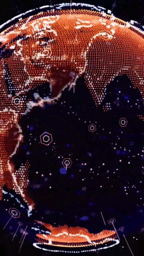 Digital network connections. Abstract data visualization. Stock Footage 339638230