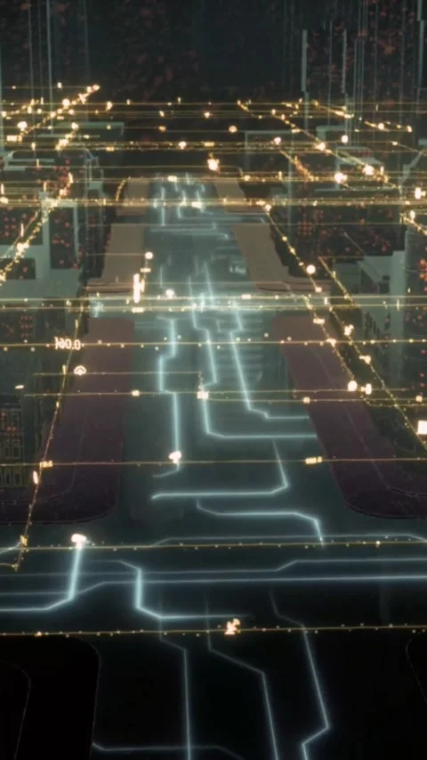 Digital network connections. Abstract futuristic data visualization. Stock-Footage 339638134