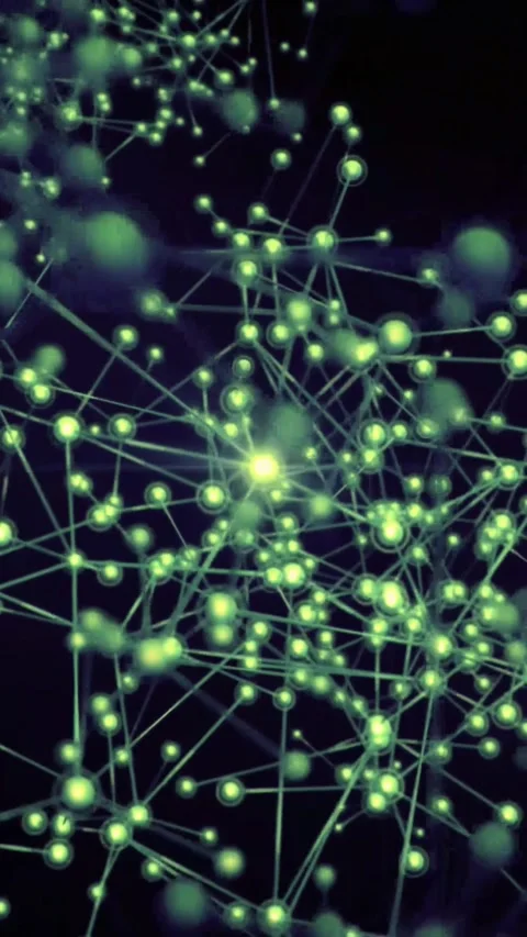 Digital network connections. Abstract futuristic data visualization Vídeo Stock 339638272