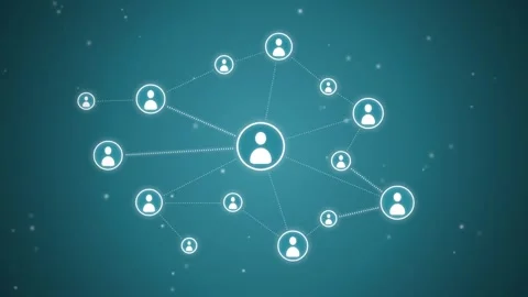 Digital Network Connections and Social Media Communication Stock Footage 336619353