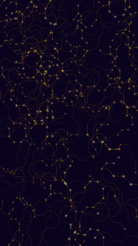 Digital network connections in dark blue background, technology concept Stock Footage 340141152