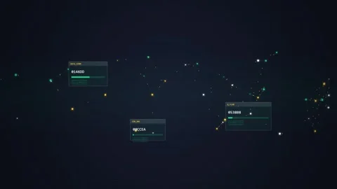 Digital Network Connections: Futuristic Data Flow and Global Connectivity Stock Footage 348415054