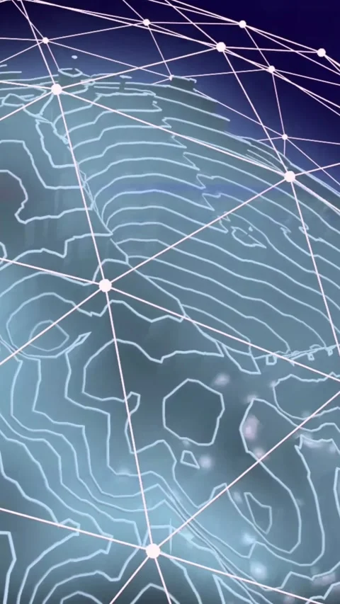 Digital network connections. Global data transmission. Stock Footage 339638153