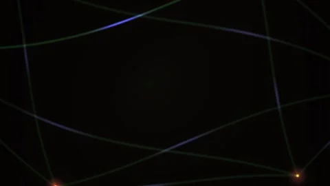 Digital Network Connections with Glowing Particles and Data Streams Stock Footage 344720143