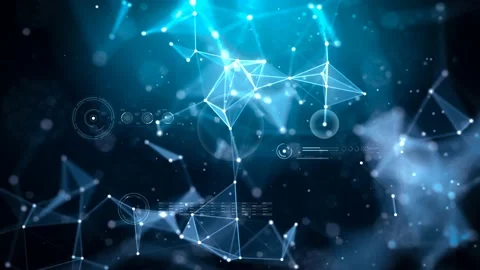 Digital network connections structure Video stock 171414643