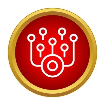Digital network connectivity icon representing technology innovation Stock Illustration