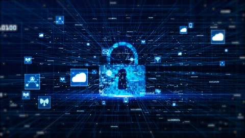 Digital Network Data and Communication Network Concept Abstract Background Stock Footage 98866523