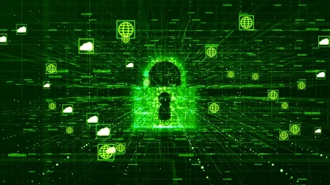 Digital Network Data and Communication Network Concept Abstract Background Stock Footage 98888046