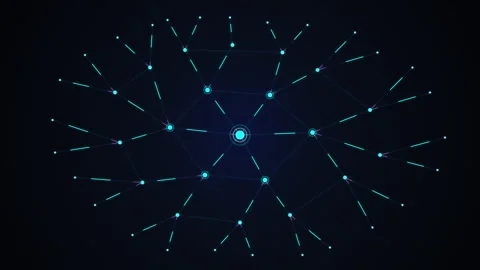 Digital network data connection and technology innovation workflow in motion Stock Footage 347245357
