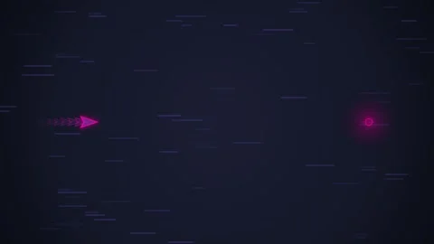 Digital Network Data Flow Abstract Background with Glowing Geometric Shape Stock Footage 348413277
