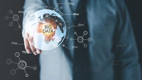 Digital network database technology concept, internet data connection, clou.. Foto stock