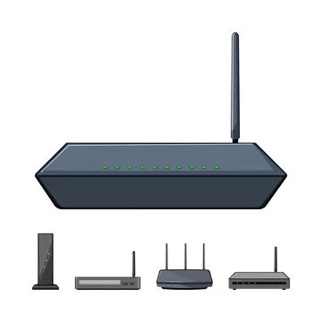 Digital network devices for global communication connecting people Stock Illustration