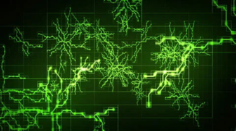 Digital network fly through Stock-Footage 34316322