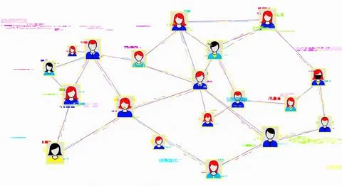 Digital Network Glitch Art Illustrazione stock