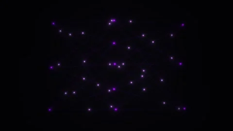 Digital network with glowing purple dots on black 스톡 동영상 338201515