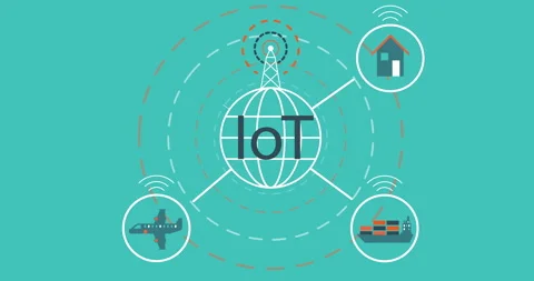 Digital network graphic with connected icons Stock Footage 332876191