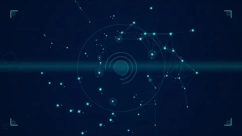 Digital Network Grid Connection Abstract Background, Futuristic Technology .. Stock Footage 346659639