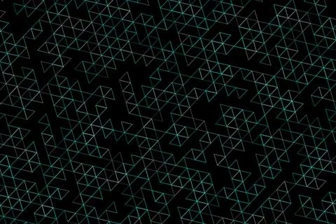 Digital network grid with glowing green nodes and lines Stock Illustration