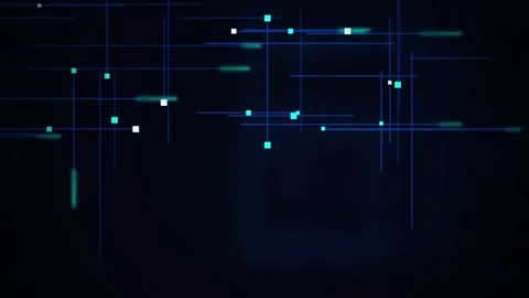 Digital network grid glowing nodes seamless loop motion background Stock Footage 344927028