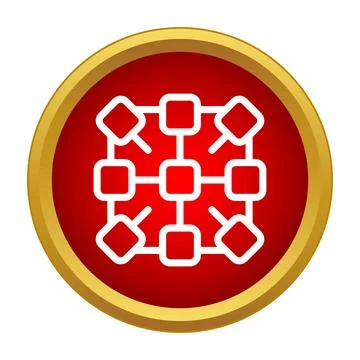 Digital network icon representing connectivity infrastructure イラスト素材