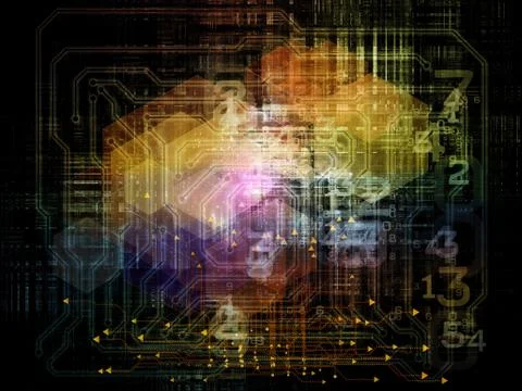 Digital Network Stock Illustration