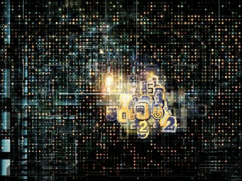 Digital Network Stock Illustration