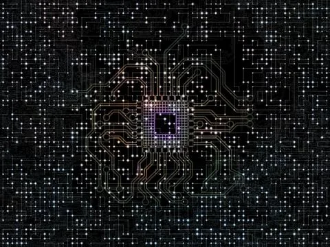 Digital Network Stock Illustration